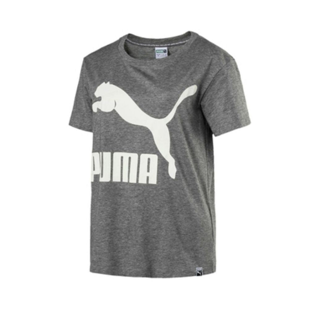 Puma Women Archive Logo Tee Medium - Gray Heather