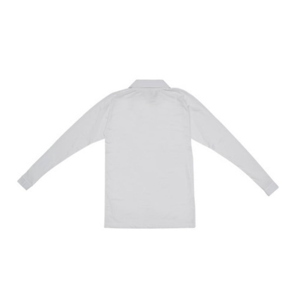Budak Baek Logo Long Sleeve Polo Unisex White/Red