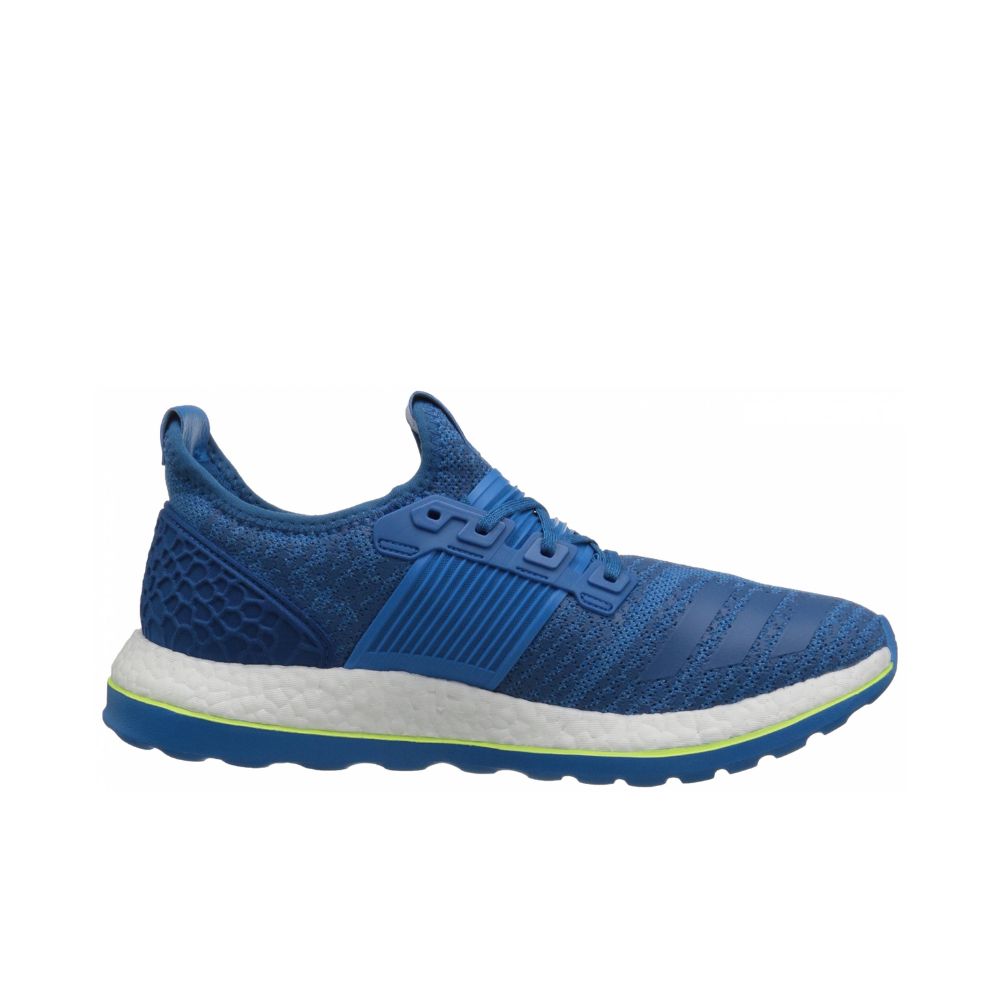 Adidas Men PureBOOST ZG Running Shoe - Blue/Shock Blue/Solar Yellow