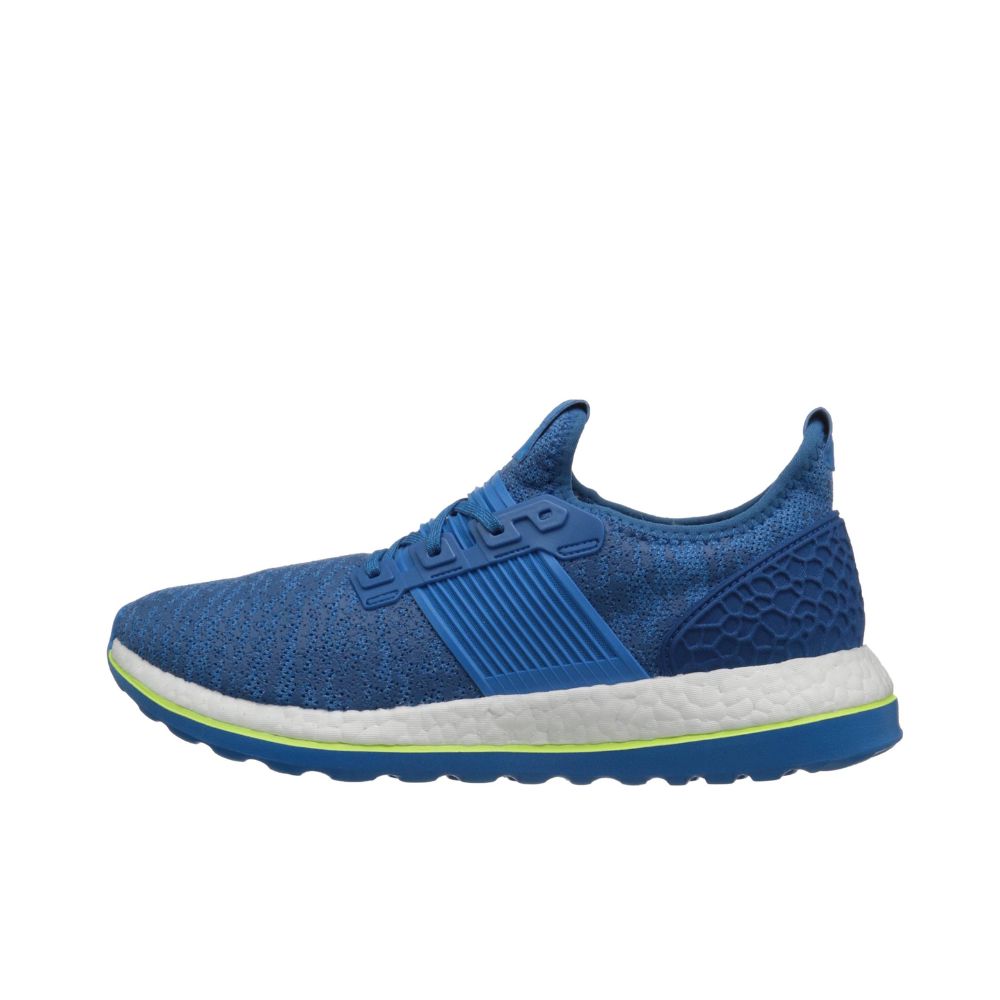 Adidas Men PureBOOST ZG Running Shoe - Blue/Shock Blue/Solar Yellow