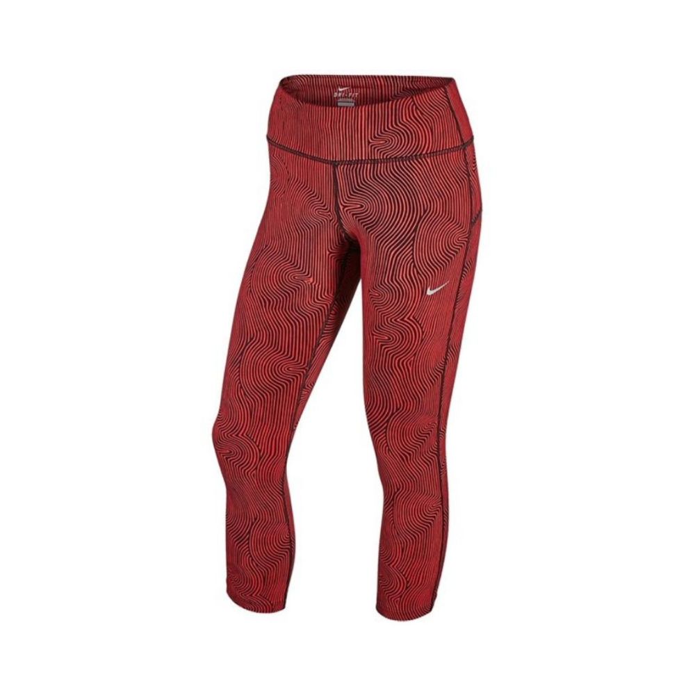 Nike Women's Dri-Fit Zen Epic Crop Running Pants - Black/Red
