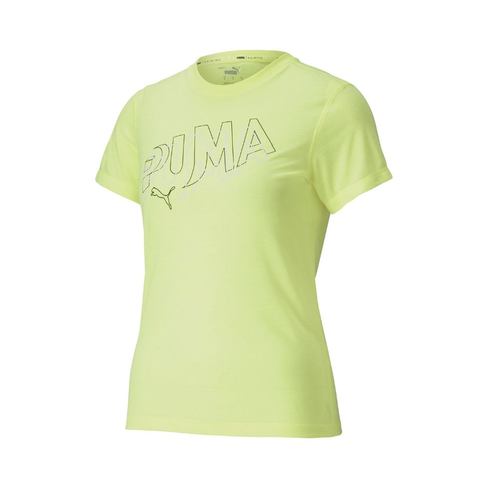 Puma Women's Performance Branded S/S Tee - Yellow