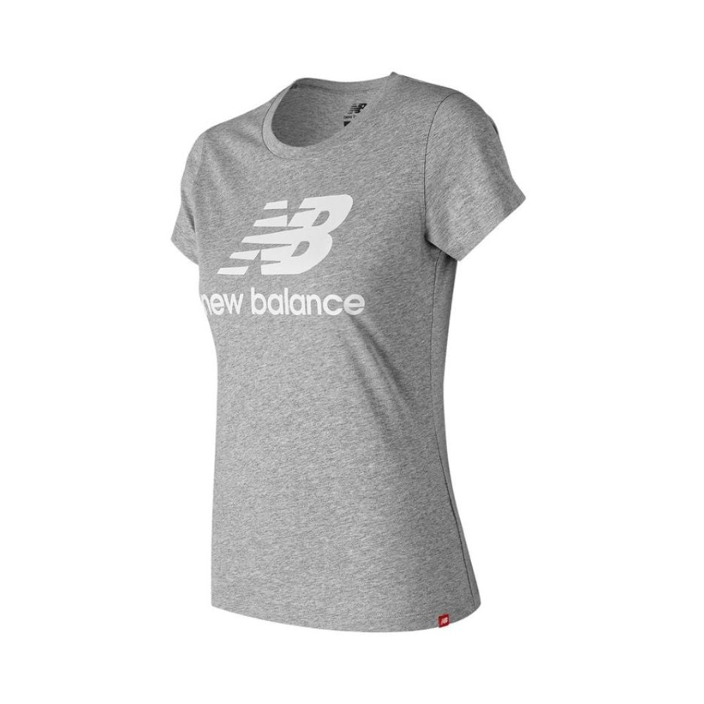 New Balance Lifestyle Women Essentials Stacked Logo Tee - Grey