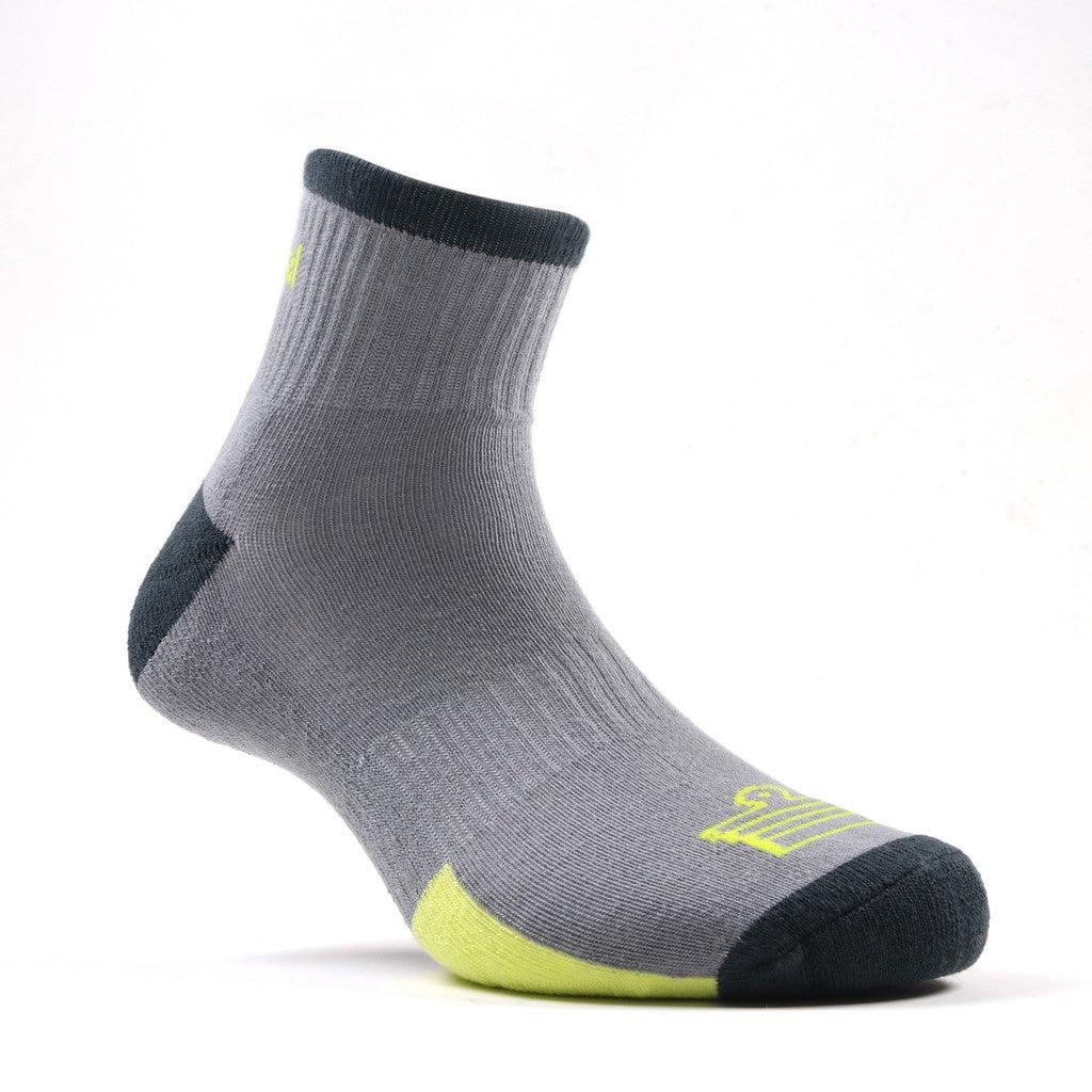 Admiral Men's Ankle Socks (Grey and Yellow)
