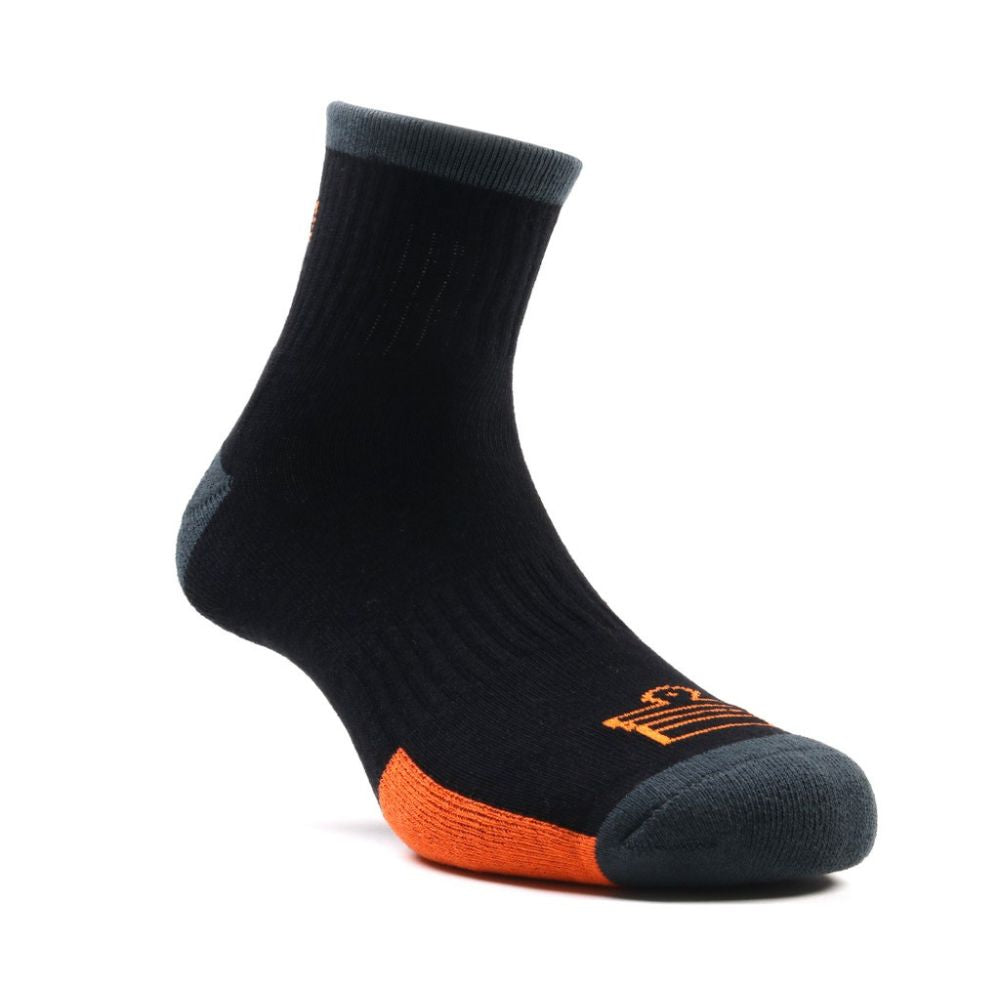 Admiral Men's Ankle Socks (Black and Orange)