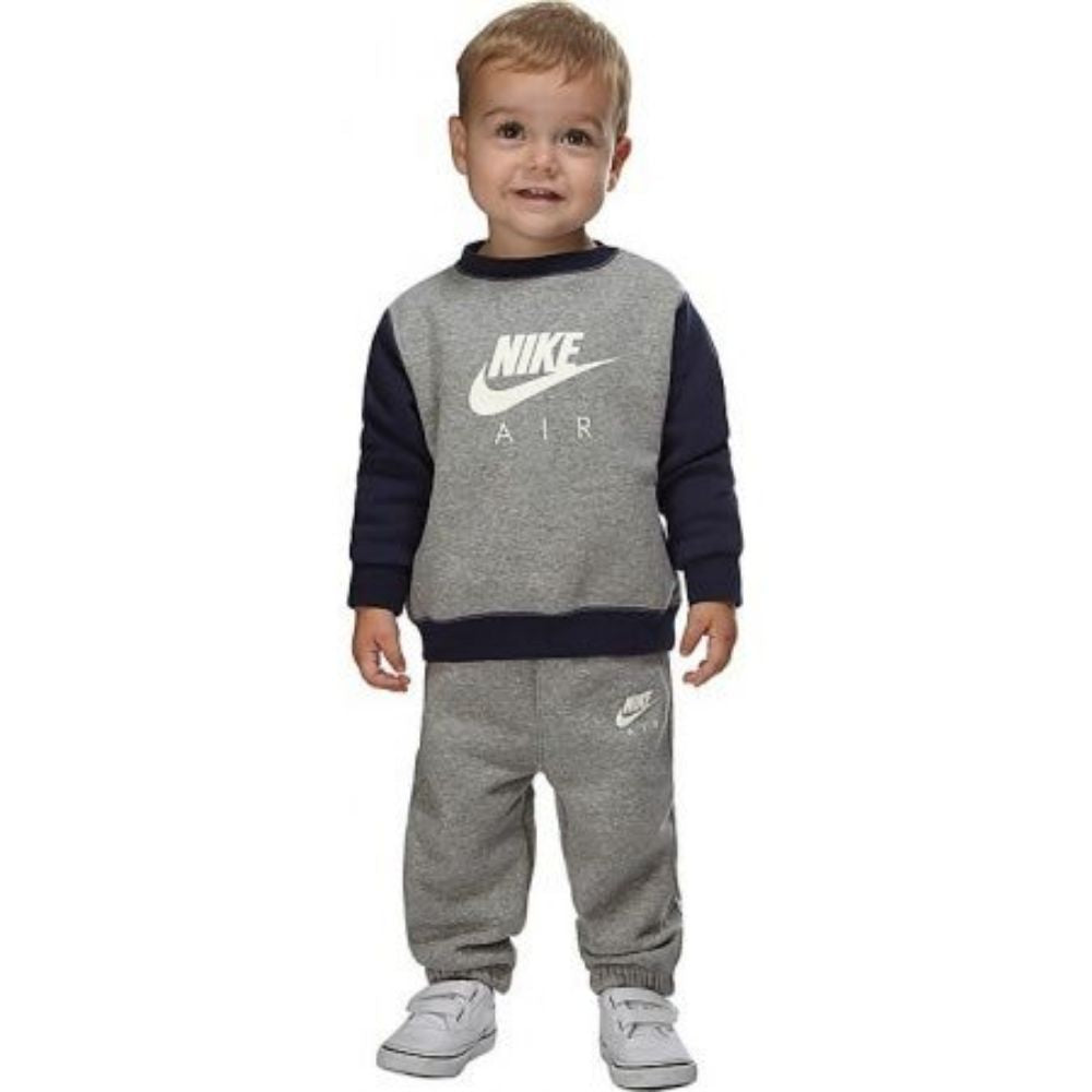 Nike Infant Leisure Suit Air Crew Suit - Gray/Navy