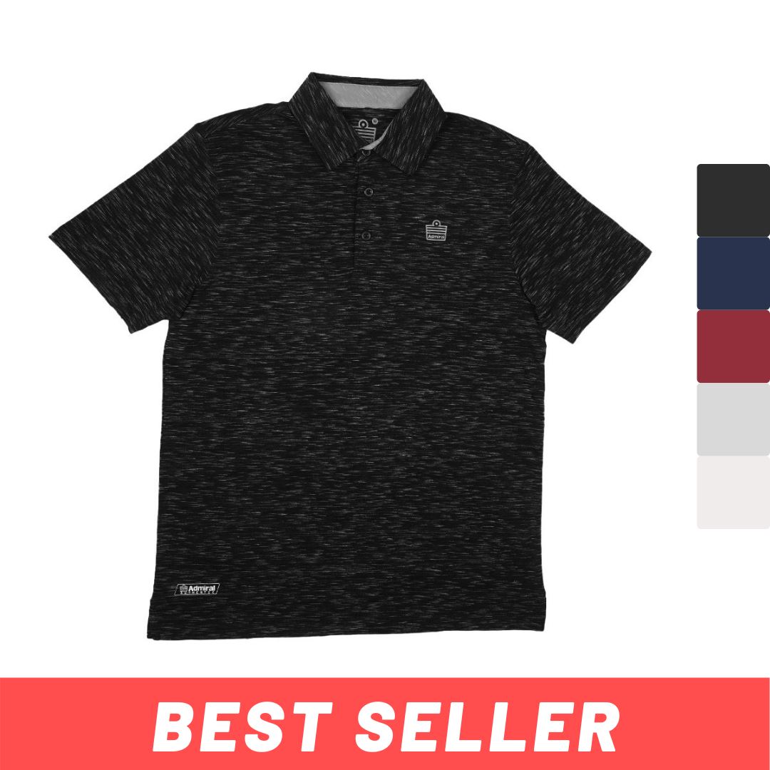 Admiral Men's Performance Polo Shirt - Textured - Kasut Marketplace